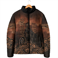 Achilles Iliad Greek Hero Legend Padded Jacket Trojan War Spartan Warrior Spear Graphic Art