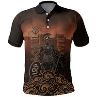 Achilles Iliad Greek Hero Legend Polo Shirt Trojan War Spartan Warrior Spear Graphic Art