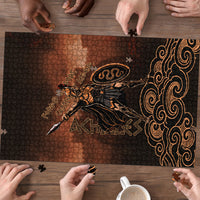 Achilles Iliad Greek Hero Legend Puzzle Trojan War Spartan Warrior Spear Graphic Art