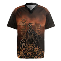 Achilles Iliad Greek Hero Legend Rugby Jersey Trojan War Spartan Warrior Spear Graphic Art