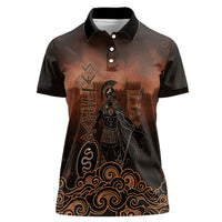 Achilles Iliad Greek Hero Legend Women Polo Shirt Trojan War Spartan Warrior Spear Graphic Art