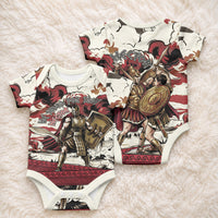 Hector Iliad Stood For Troy Baby Onesie Ancient Greek Trojan Prince Hector Sword Shield Battle
