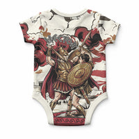 Hector Iliad Stood For Troy Baby Onesie Ancient Greek Trojan Prince Hector Sword Shield Battle