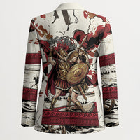 Hector Iliad Stood For Troy Blazer Ancient Greek Trojan Prince Hector Sword Shield Battle