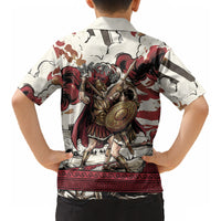 Hector Iliad Stood For Troy Kid Hawaiian Shirt Ancient Greek Trojan Prince Hector Sword Shield Battle