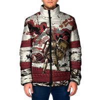 Hector Iliad Stood For Troy Padded Jacket Ancient Greek Trojan Prince Hector Sword Shield Battle