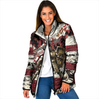 Hector Iliad Stood For Troy Padded Jacket Ancient Greek Trojan Prince Hector Sword Shield Battle
