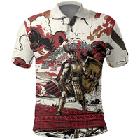 Hector Iliad Stood For Troy Polo Shirt Ancient Greek Trojan Prince Hector Sword Shield Battle