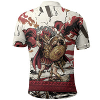 Hector Iliad Stood For Troy Polo Shirt Ancient Greek Trojan Prince Hector Sword Shield Battle
