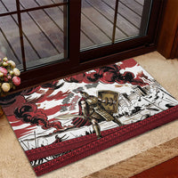 Hector Iliad Stood For Troy Rubber Doormat Ancient Greek Trojan Prince Hector Sword Shield Battle