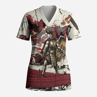 Hector Iliad Stood For Troy Scrub Top Ancient Greek Trojan Prince Hector Sword Shield Battle