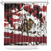 Hector Iliad Stood For Troy Shower Curtain Ancient Greek Trojan Prince Hector Sword Shield Battle