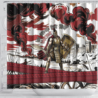 Hector Iliad Stood For Troy Shower Curtain Ancient Greek Trojan Prince Hector Sword Shield Battle