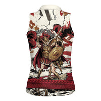 Hector Iliad Stood For Troy Women Sleeveless Polo Shirt Ancient Greek Trojan Prince Hector Sword Shield Battle