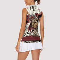 Hector Iliad Stood For Troy Women Sleeveless Polo Shirt Ancient Greek Trojan Prince Hector Sword Shield Battle