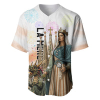 La Merce Festival Barcelona Baseball Jersey Catalan Culture Sagrada Familia Castellers