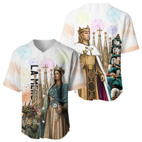 La Merce Festival Barcelona Baseball Jersey Catalan Culture Sagrada Familia Castellers