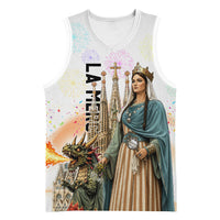 La Merce Festival Barcelona Basketball Jersey Catalan Culture Sagrada Familia Castellers
