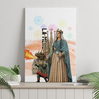 La Merce Festival Barcelona Canvas Wall Art Catalan Culture Sagrada Familia Castellers
