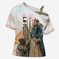 La Merce Festival Barcelona Cross Shoulder Shirt Catalan Culture Sagrada Familia Castellers