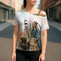 La Merce Festival Barcelona Cross Shoulder Shirt Catalan Culture Sagrada Familia Castellers