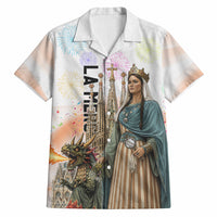 La Merce Festival Barcelona Hawaiian Shirt Catalan Culture Sagrada Familia Castellers