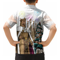 La Merce Festival Barcelona Kid Hawaiian Shirt Catalan Culture Sagrada Familia Castellers