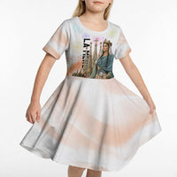 La Merce Festival Barcelona Kid Short Sleeve Dress Catalan Culture Sagrada Familia Castellers