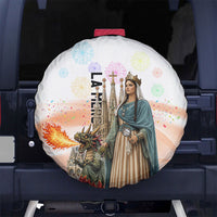 La Merce Festival Barcelona Spare Tire Cover Catalan Culture Sagrada Familia Castellers