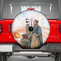 La Merce Festival Barcelona Spare Tire Cover Catalan Culture Sagrada Familia Castellers