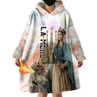La Merce Festival Barcelona Wearable Blanket Hoodie Catalan Culture Sagrada Familia Castellers