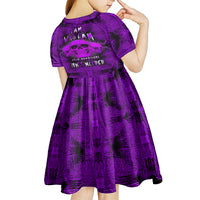 Skull Pattern Kid Short Sleeve Dress I Am Who I Am Your Approval Isn't Needed - Wonder Print Shop