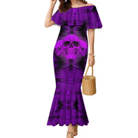 Skull Pattern Mermaid Dress I Am Who I Am Your Approval Isn't Needed - Wonder Print Shop