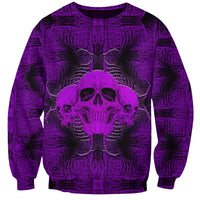 Skull Pattern Sweatshirt I Am Who I Am Your Approval Isn't Needed - Wonder Print Shop