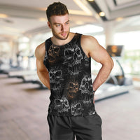 Skull Pattern Men Tank Top Never Trust The Living - Wonder Print Shop
