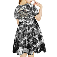 Skull Cowboy Kid Short Sleeve Dress Out Law - Wonder Print Shop