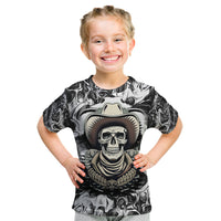 Skull Cowboy Kid T Shirt Out Law - Wonder Print Shop