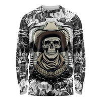 Skull Cowboy Long Sleeve Shirt Out Law - Wonder Print Shop