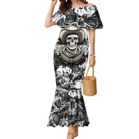 Skull Cowboy Mermaid Dress Out Law - Wonder Print Shop