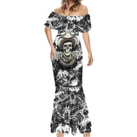 Skull Cowboy Mermaid Dress Out Law - Wonder Print Shop