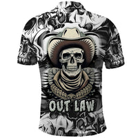 Skull Cowboy Polo Shirt Out Law - Wonder Print Shop