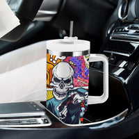 Comic Skull Tumbler With Handle Pop Art Cartoon Skull Funny - Wonder Print Shop