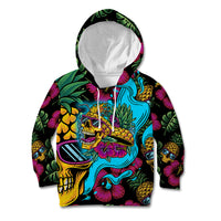 Pineapple Skull Kid Hoodie Sumer Time - Wonder Print Shop