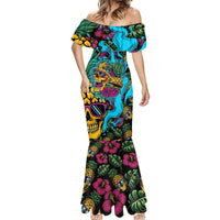 Pineapple Skull Mermaid Dress Sumer Time - Wonder Print Shop