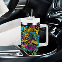 Pineapple Skull Tumbler With Handle Sumer Time - Wonder Print Shop