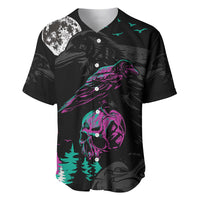 Crow Skull Baseball Jersey My Mascot Is The A Crow - Wonder Print Shop