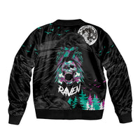 Crow Skull Bomber Jacket My Mascot Is The A Crow - Wonder Print Shop