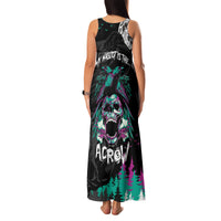 Crow Skull Family Matching Tank Maxi Dress and Hawaiian Shirt My Mascot Is The A Crow - Wonder Print Shop