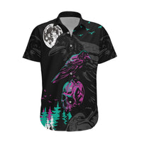 Crow Skull Hawaiian Shirt My Mascot Is The A Crow - Wonder Print Shop
