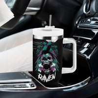 Crow Skull Tumbler With Handle My Mascot Is The A Crow - Wonder Print Shop